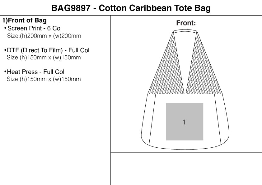 Cotton Caribbean Tote Bag