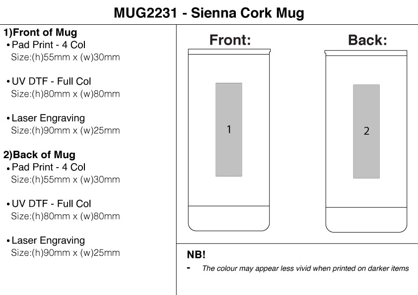 500ml Sienna Cork Mug