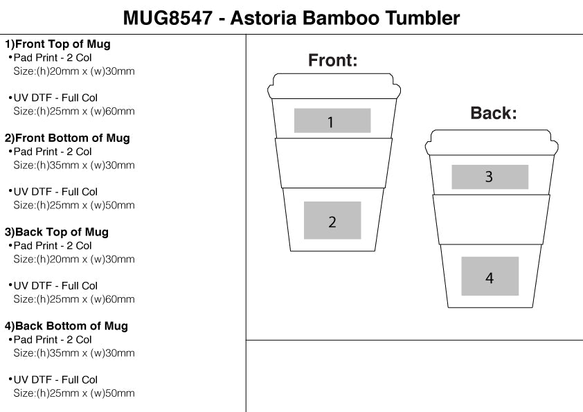 350ml Astoria Bamboo Tumbler