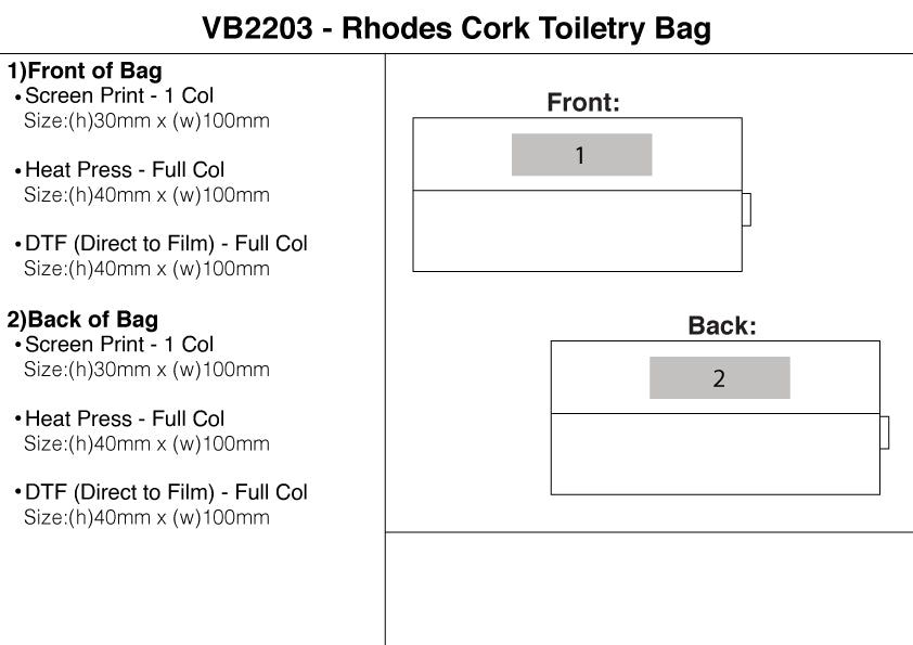 Rhodes Cork Toiletry Bag
