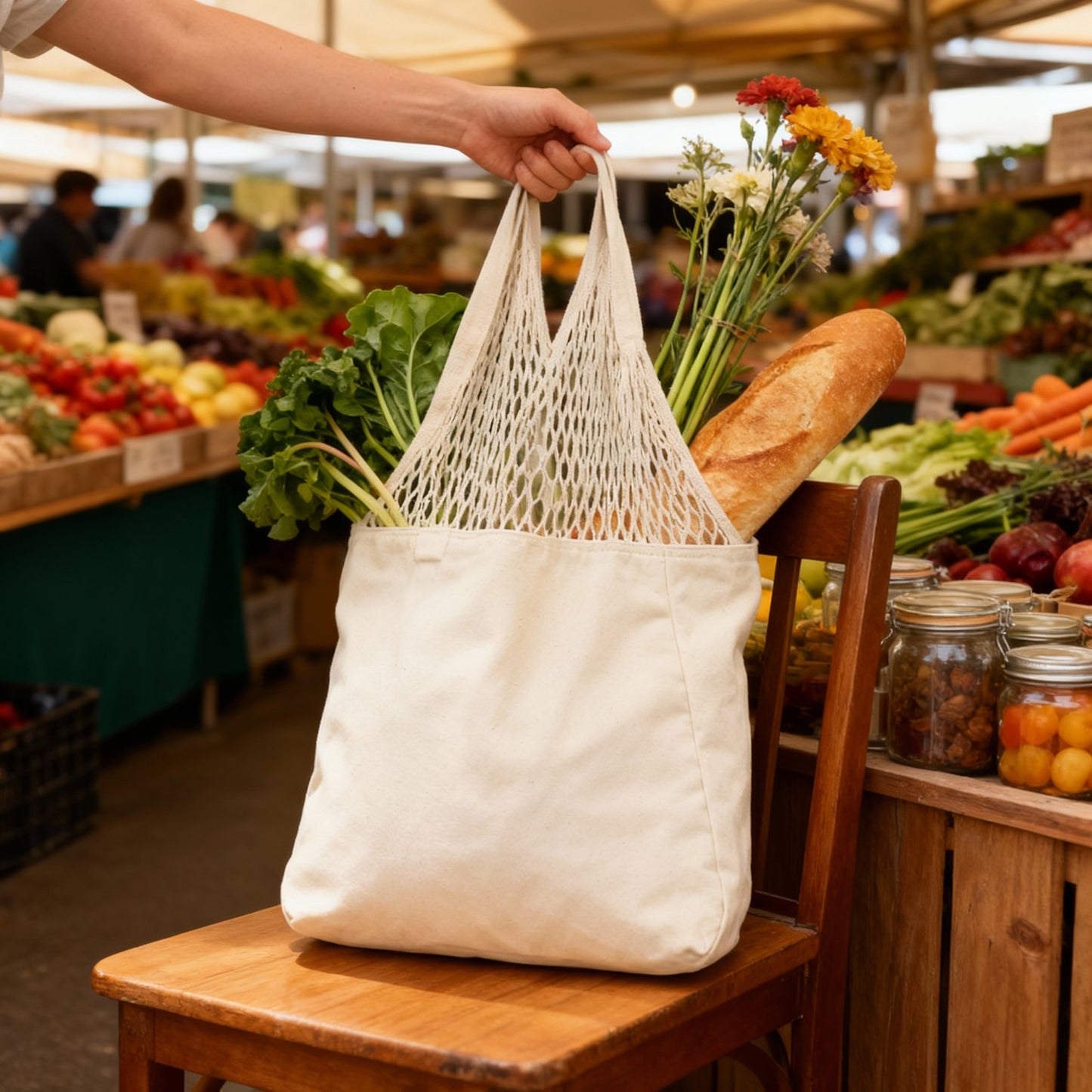 Cotton Caribbean Tote Bag