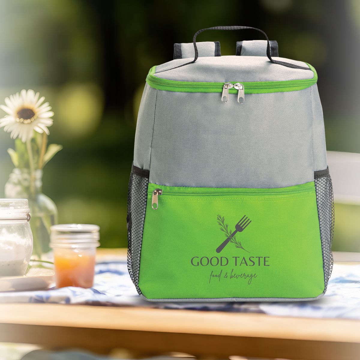 2 Tone Backpack Cooler Bag