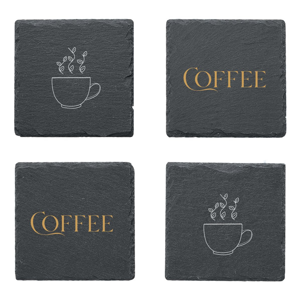4 Piece Slate Coaster Set