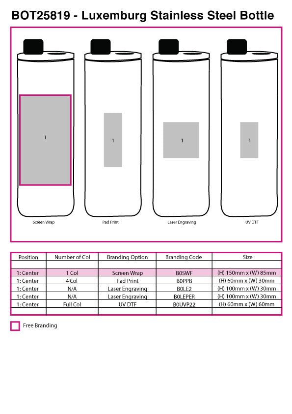 Luxemburg Stainless Steel Bottle