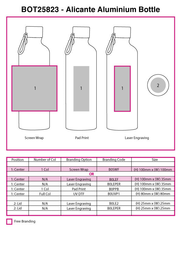 Alicante Aluminium Bottle