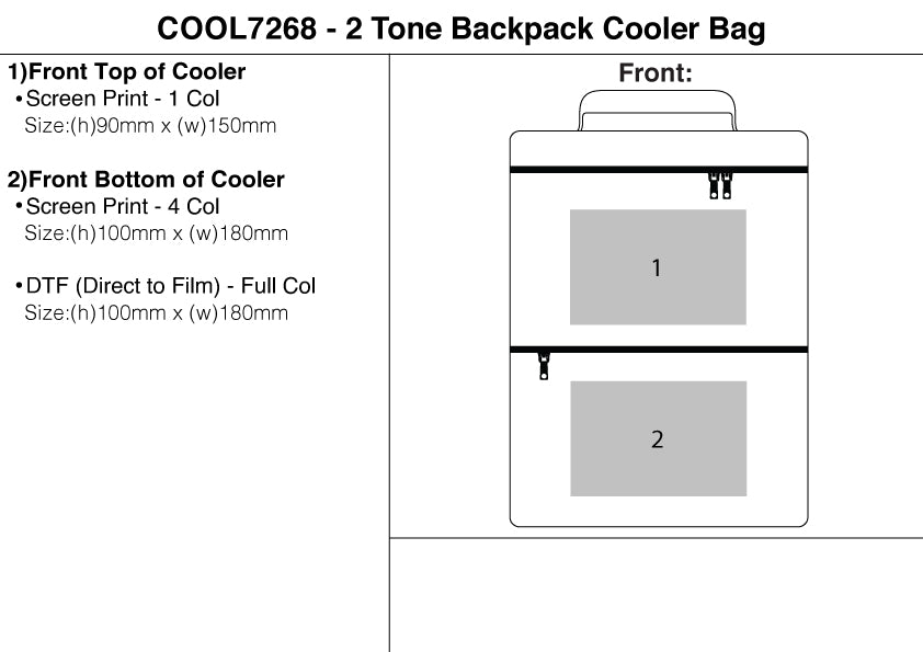 2 Tone Backpack Cooler Bag