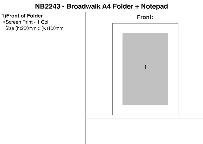 Broadwalk A4 Folder + Notepad