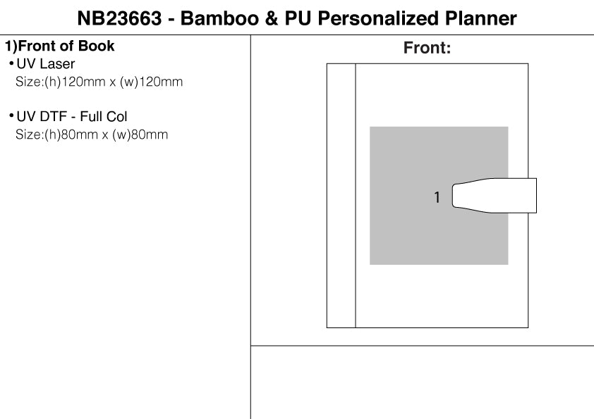 Bamboo & PU Personalized Planner