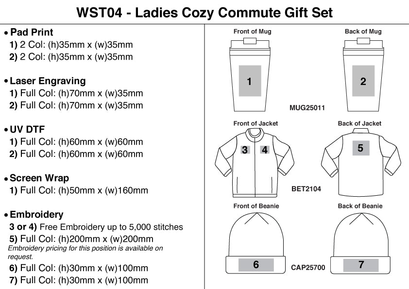 Ladies Cozy Commute Gift Set